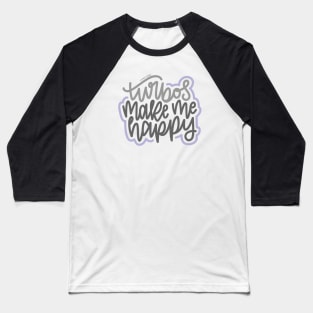 Turbos Make Me Happy - Gray/Purple Baseball T-Shirt